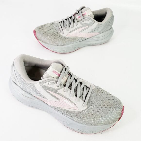 Brooks Shoes - Brooks Adrenaline GTS 24 Womens Sz 8.5 Running Shoes Gray Pink